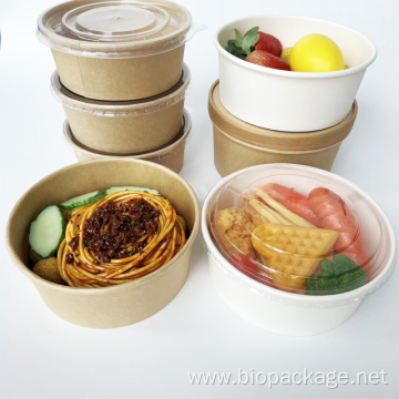 Large paper bowl with PP/PET paper lids 1500ml